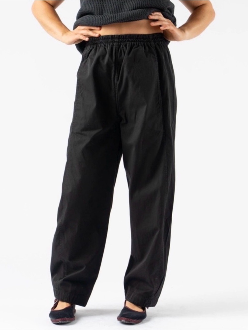 NWT Shaina Mote Alba Cotton Pant in Black Onyx size S